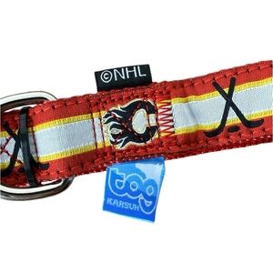 TOGPETWEAR TOG NHL New Calgary Flames Dog Collar Clip Large 20” - 24”